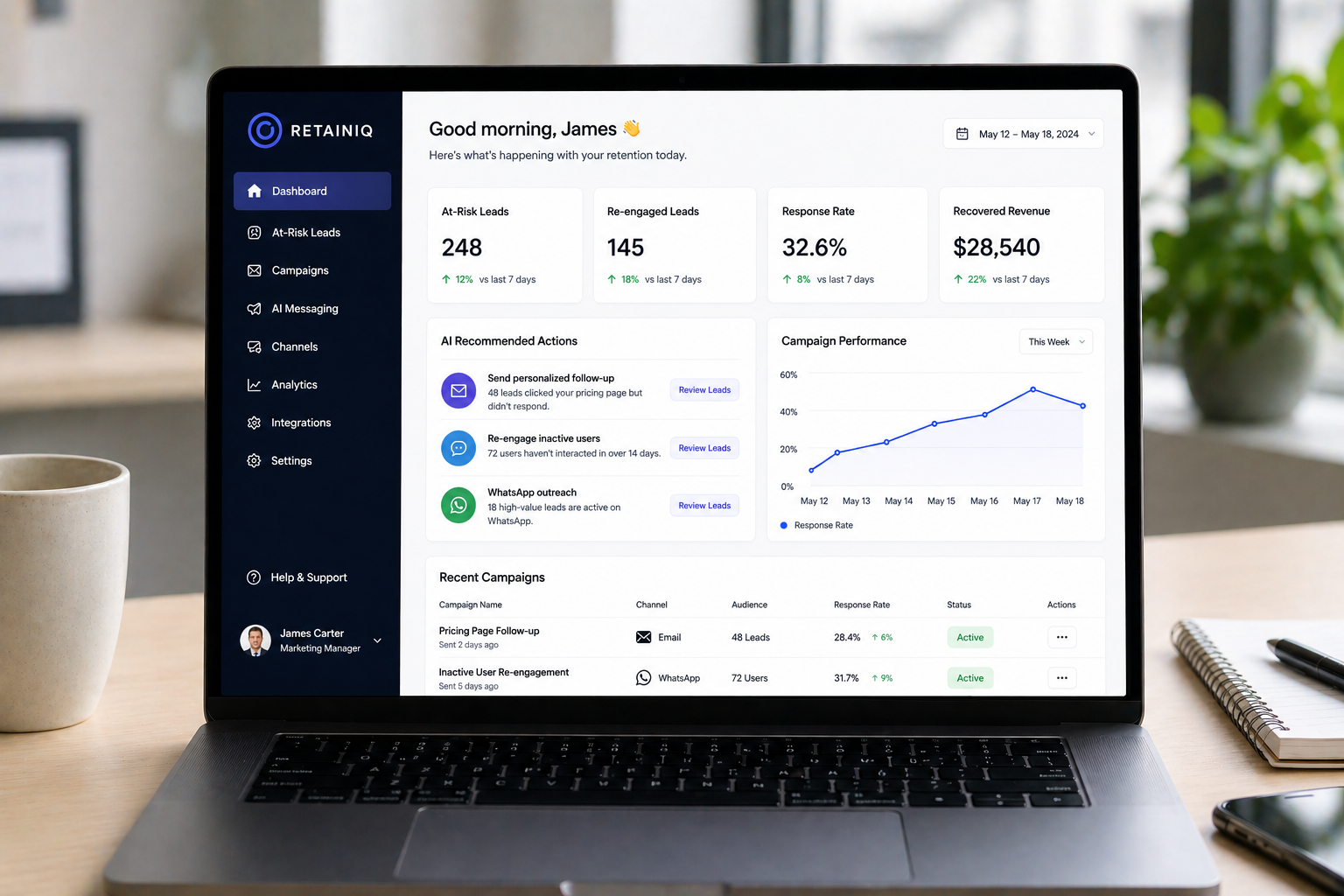 AI / SaaS · Lead Retention